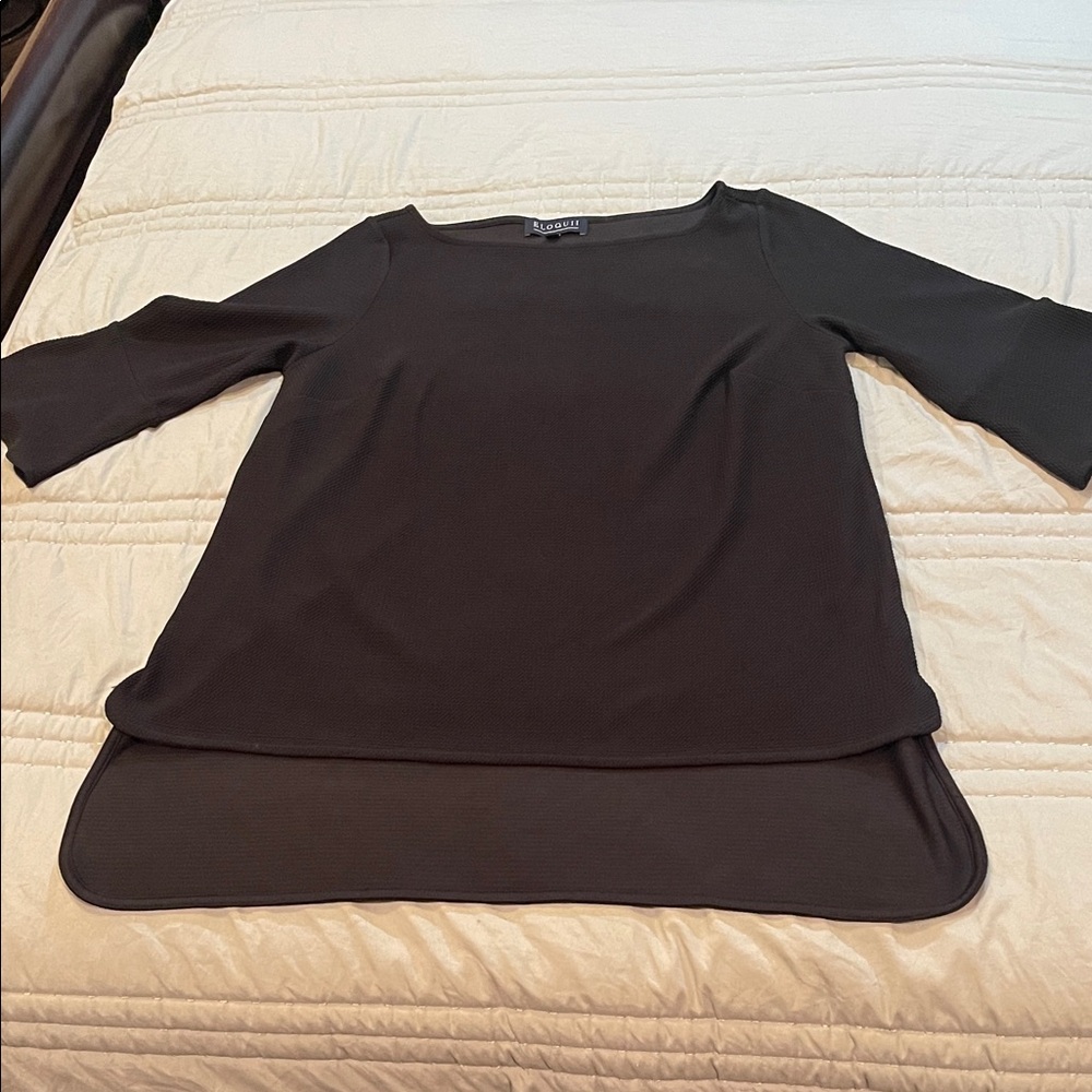 Eloquii, 3/4 sleeve, longer in the back than the front